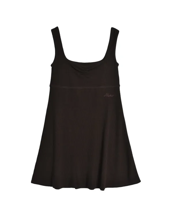 Ellen Babydoll Dress (Brown)