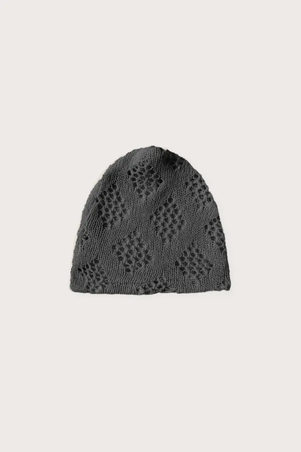 KNITTING BEANIE DARK MOON