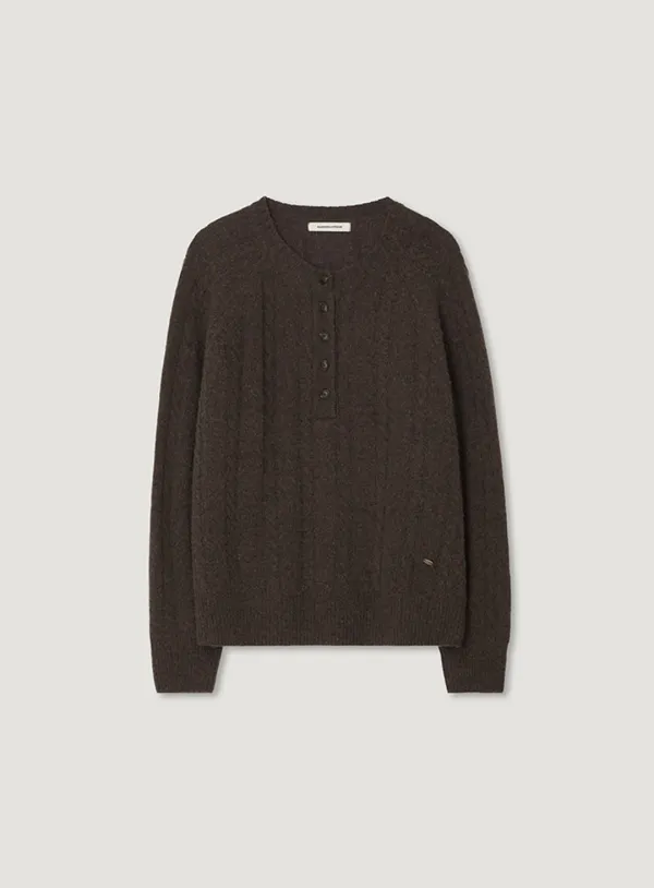 KERRY CABLE KNIT_BROWN