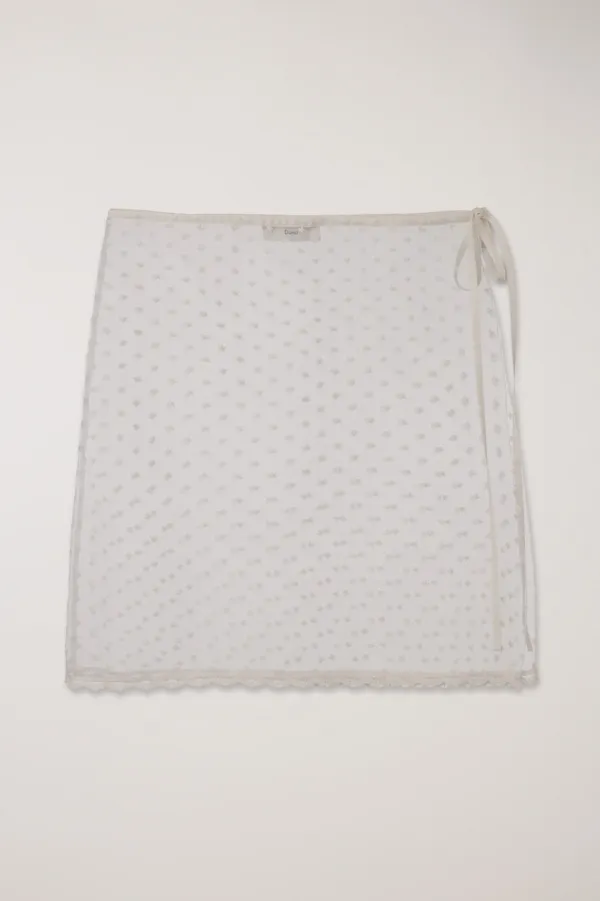 NEEDLEWORK LAYERING SKIRT IVORY_UDSK6A209IV