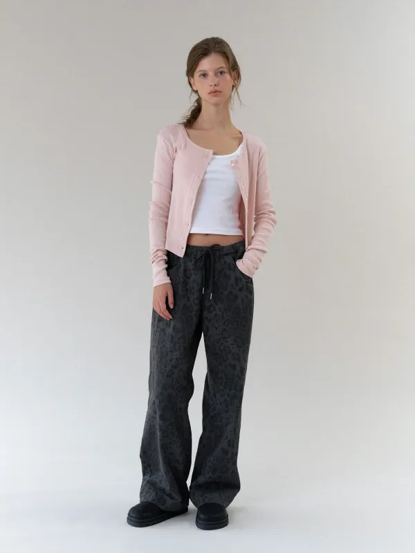 serena button cardigan (baby pink)