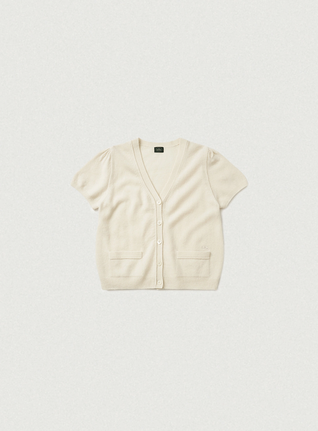 더바넷 Clay Cashmere Half Knit Cardigan_Ivory 상품 이미지 1