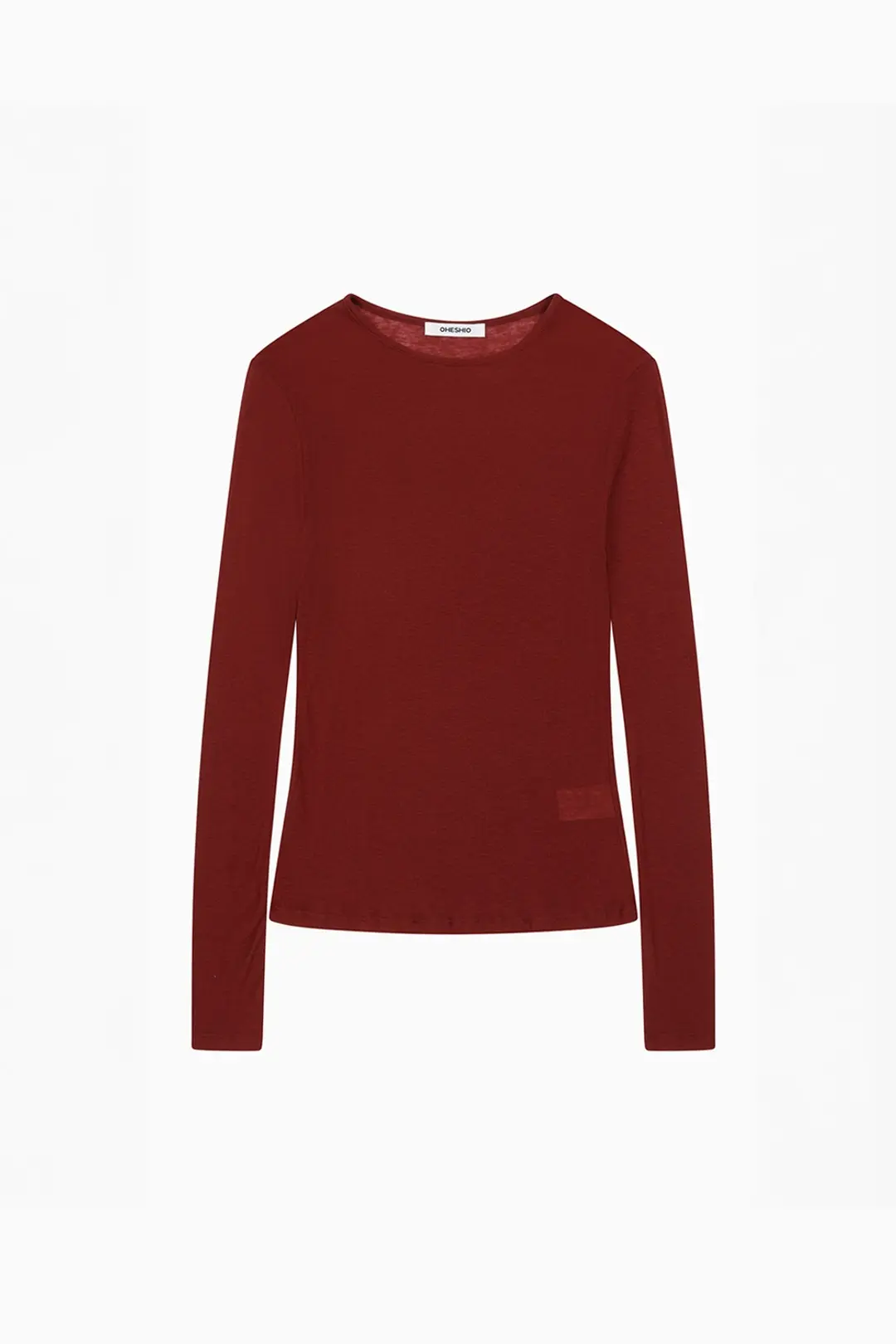 오헤시오 BASIC LONG T-SHIRT, BURGUNDY 상품 이미지 3