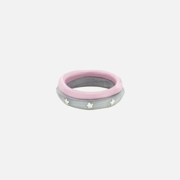 star two track ring-pink