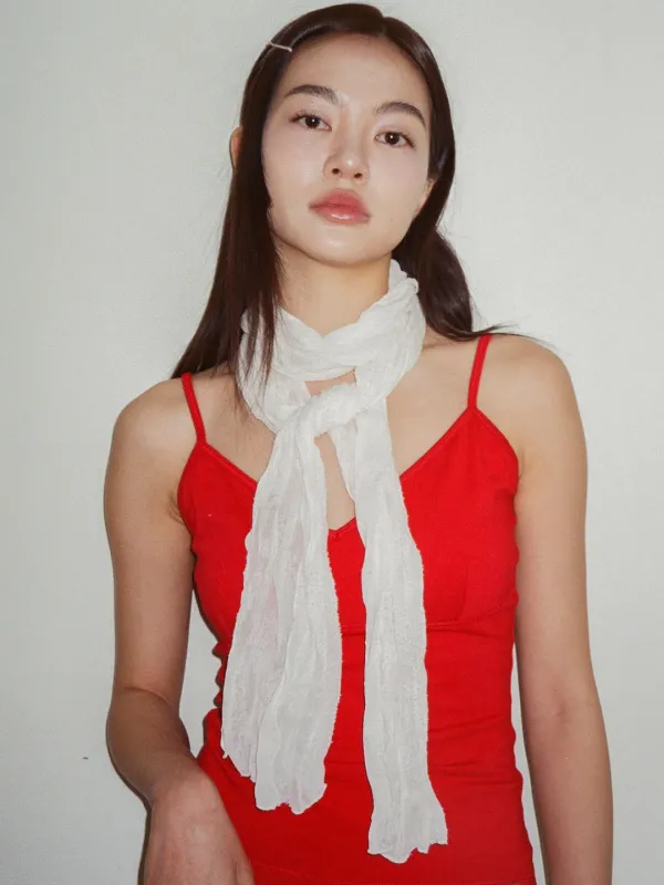 Skinny Crinkled Scarf [5 Color]