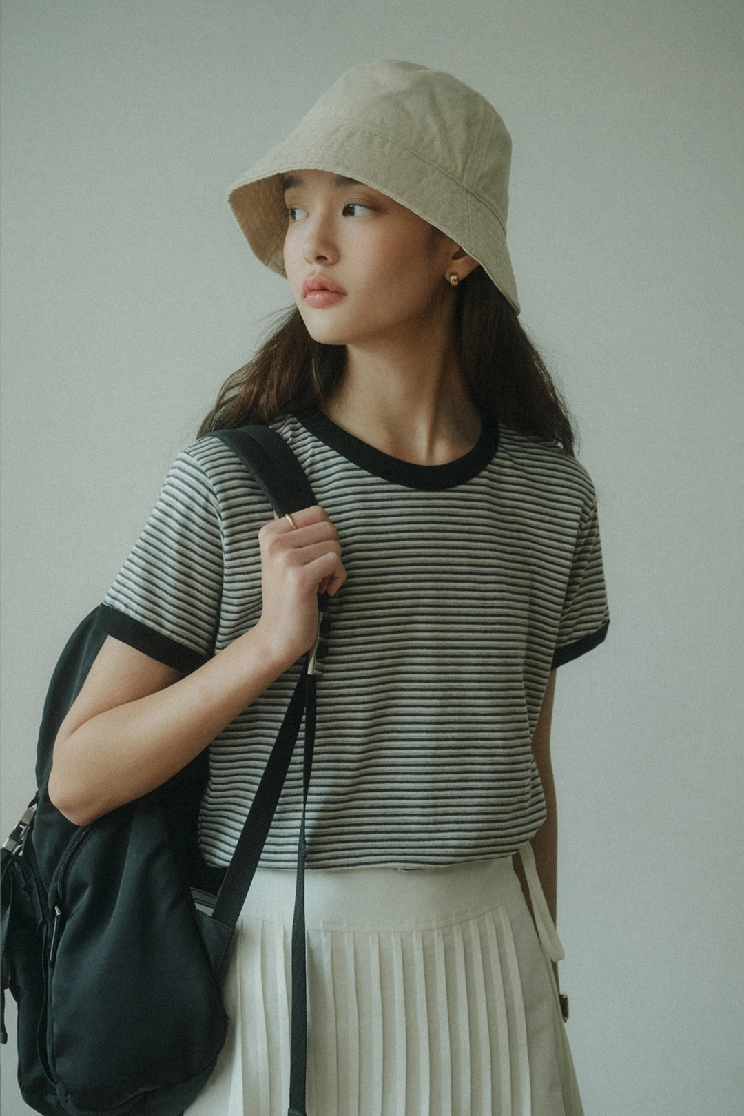 세이지먼트 HAZEL STRIPE HALF T(BLACK) 상품 이미지 2
