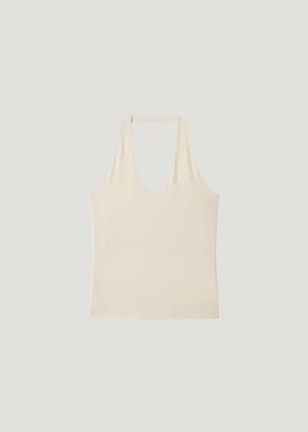 Tencel Flow Halter Top_Cream