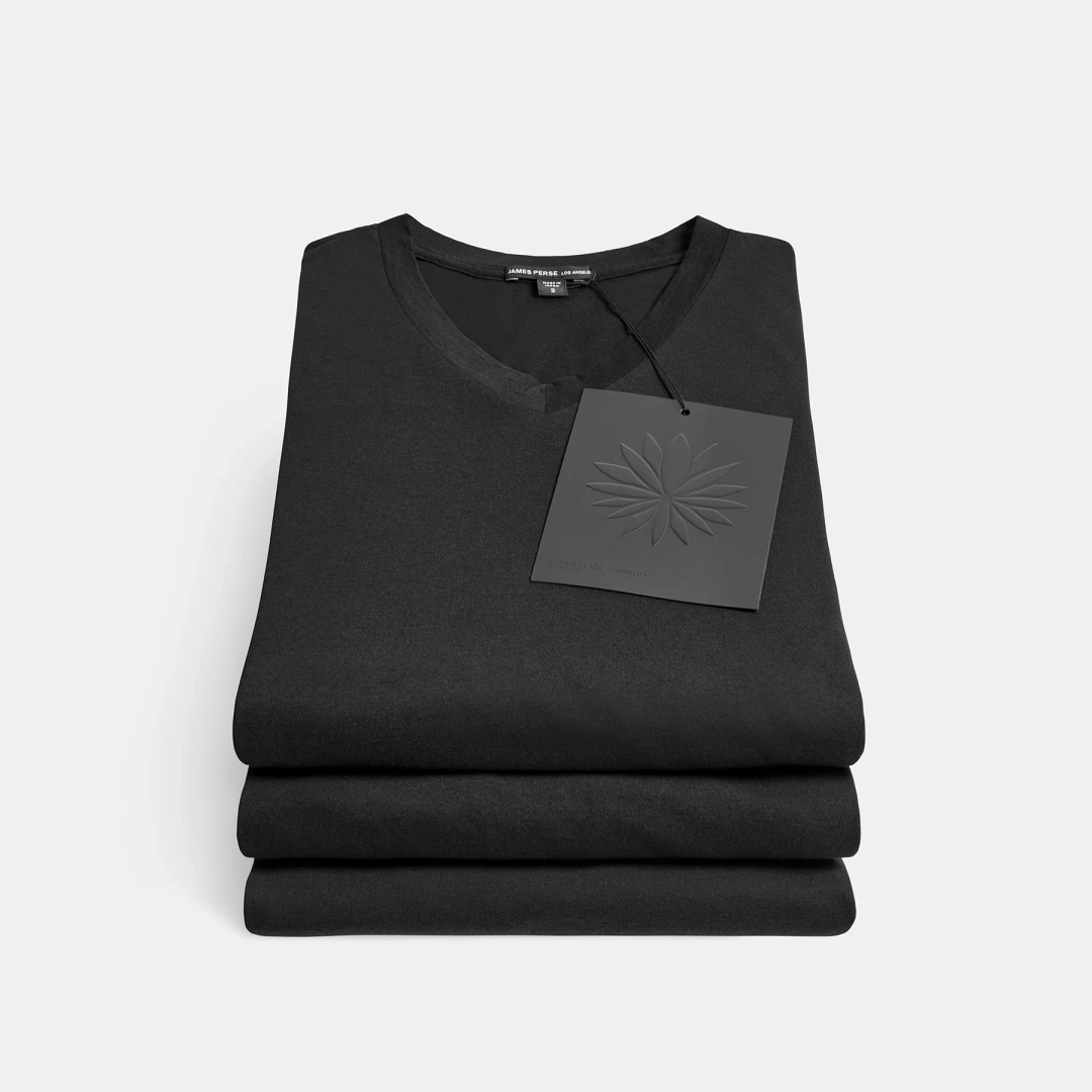 제임스펄스 3 Pack Luxe Lotus Jersey V Neck Tee - Black 상품 이미지 1