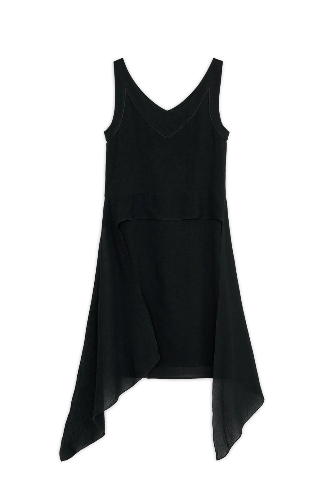 썬번프로젝트 SOFT GAUZE LAYERED ONE-PIECE, BLACK 상품 이미지 1