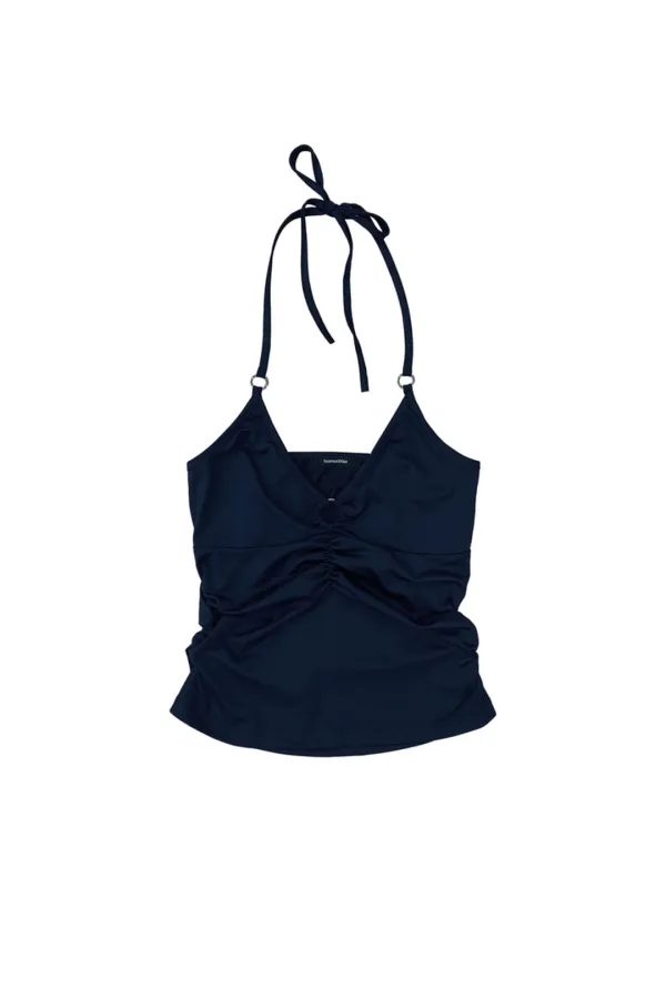 HALTER O-RING TANK TOP (NAVY)