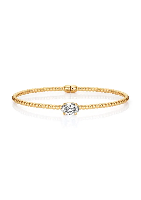 [G] 1CT Oval Dia Titanium Bangle