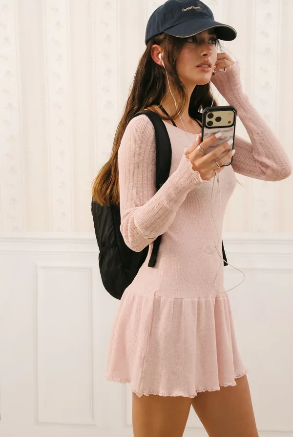 Scoop knit dress