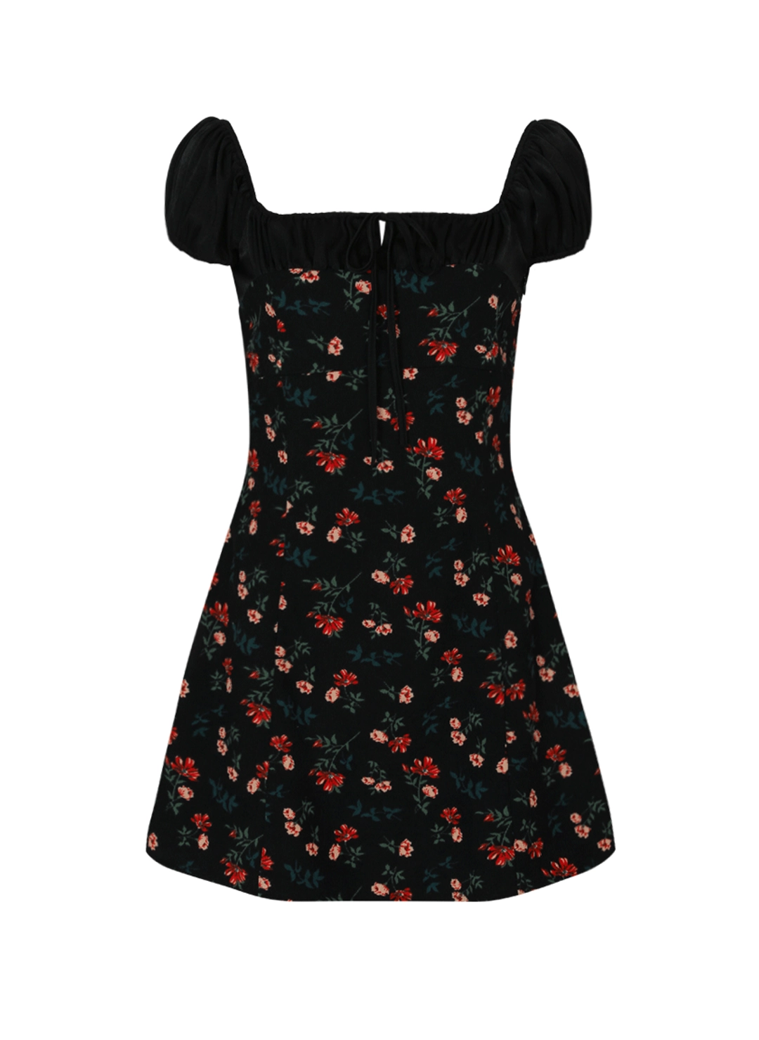 루루서울 Bohemian Daisy Mini Dress (Black) 상품 이미지 1