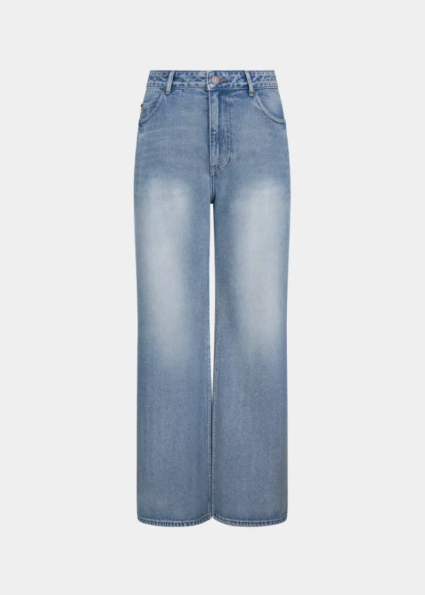 W VINTAGE FADED FLARED JEANS - LIGHT BLUE