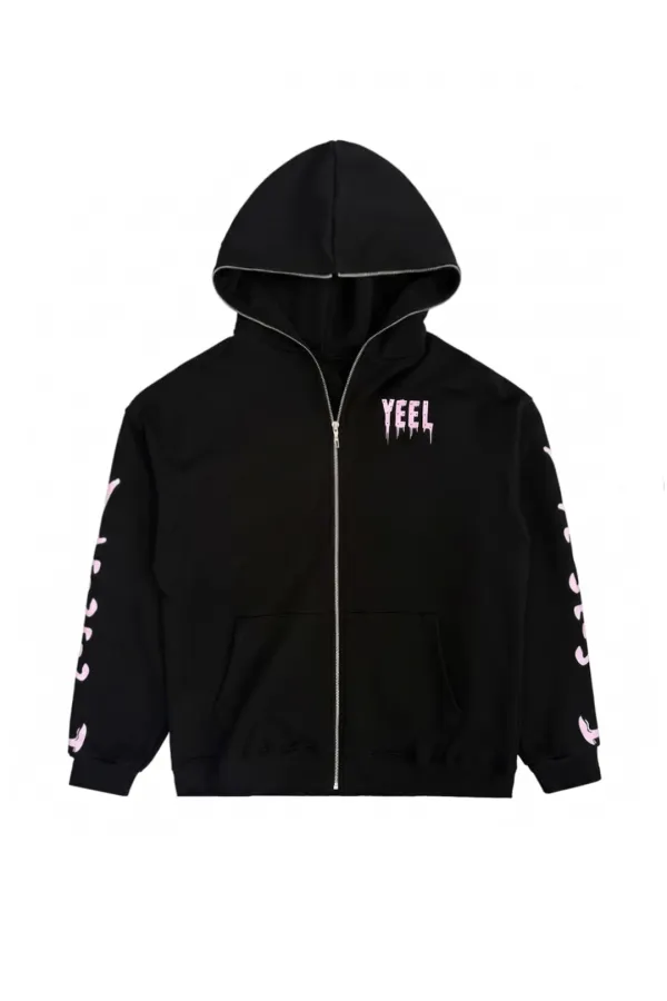 EXTRAORDINARY OVERSIZED ZIP-UP BLACK