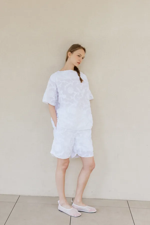 Part.8 Lace jacquard shorts