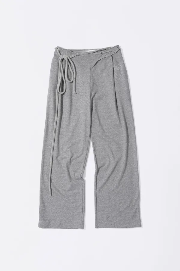 Wrap Sweatpants Melange Gray