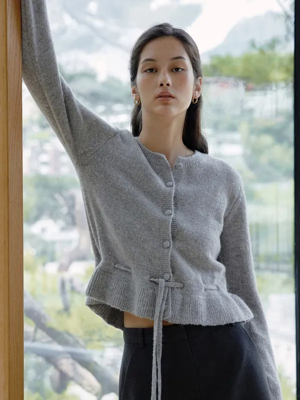 [여울 착용] FRILL BUTTON KNIT CARDIGAN_3COLOR