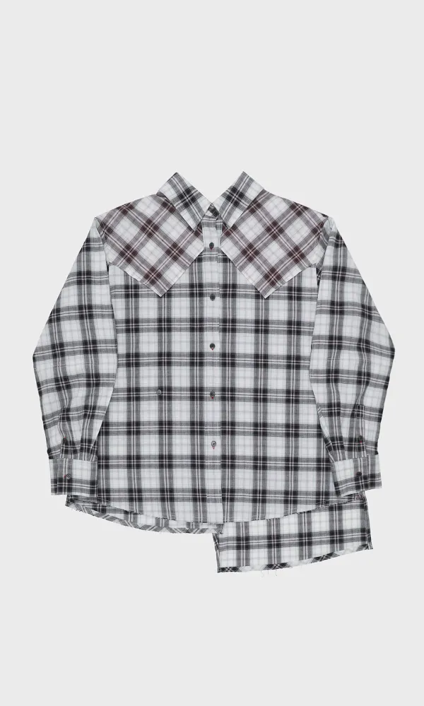 [Best] Two-way Check Shirts_Black+Pink Check