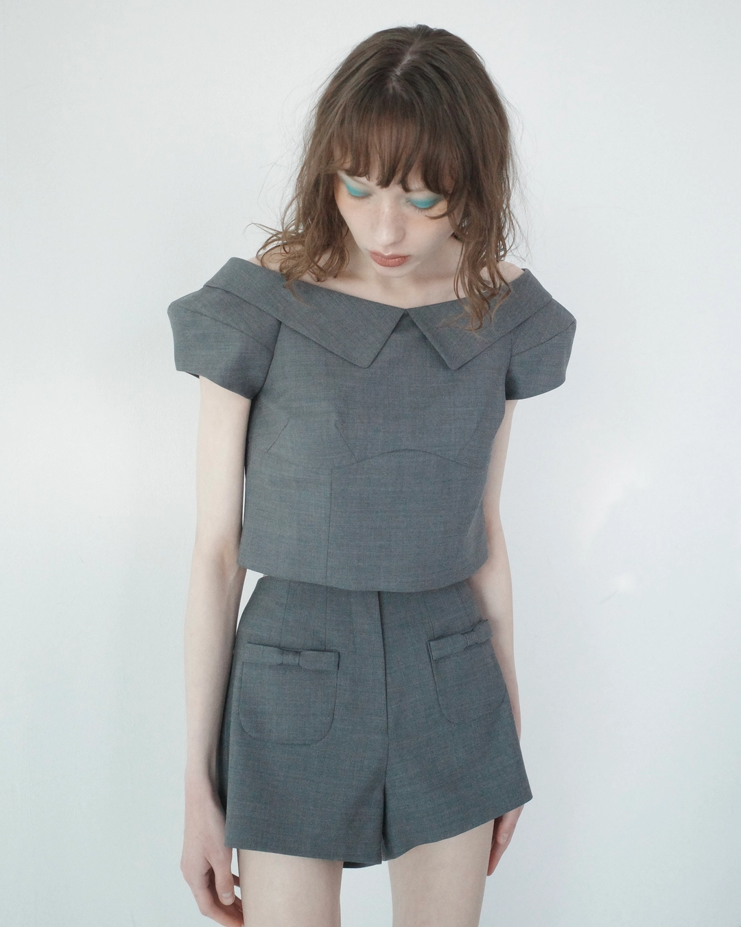 플레따 flétta Off shoulder Crop Blouse_2 Colors 상품 이미지 2
