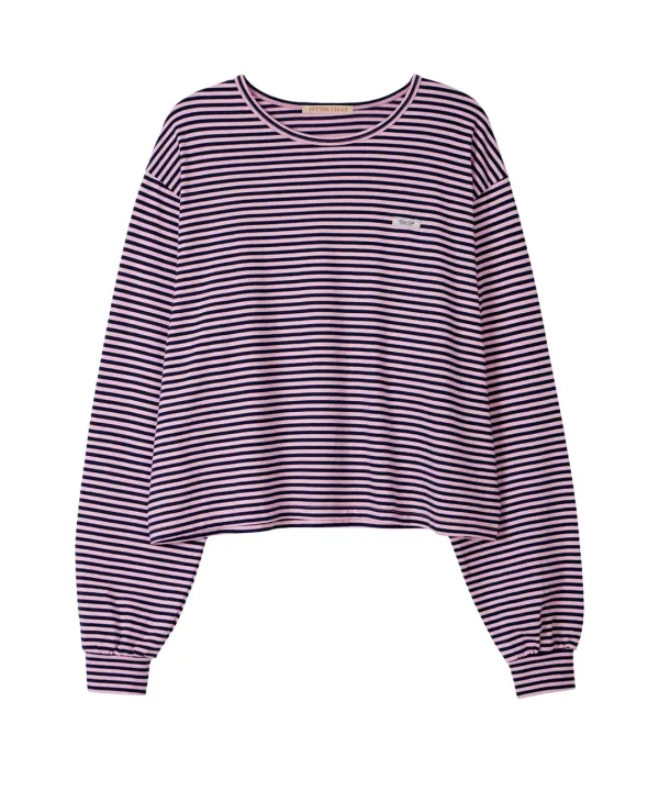 Oversized Essential ST Crop Tee-Pink
