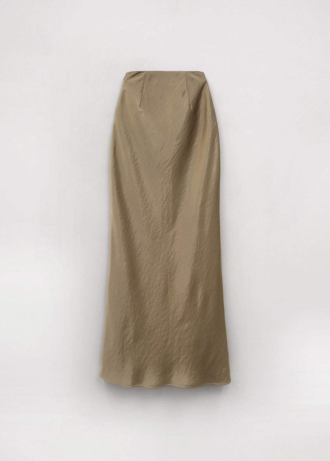 칙스라벨 26FW 달리아 아세테이트 롱 스커트 - Khaki Brown 상품 이미지 1
