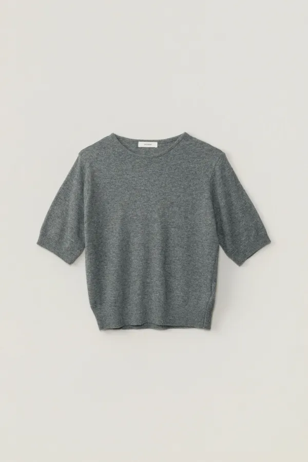 BRENDA ROUND HALF KNIT_GRAY