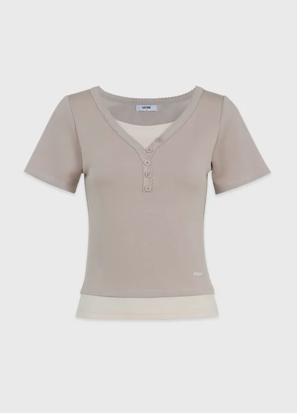  [44-120]  Mounsi Coloring Tee  모누시 컬러링 티 (여름-데일리룩-데이트룩-마실룩-이지웨어-여행룩-휴가룩-여름반팔-배색티셔츠-데일리티셔츠-반팔티셔츠-다이마루-티셔츠-자체제작) 