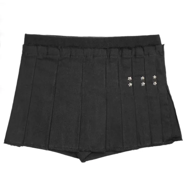 Star rivet pleated skort (Black)