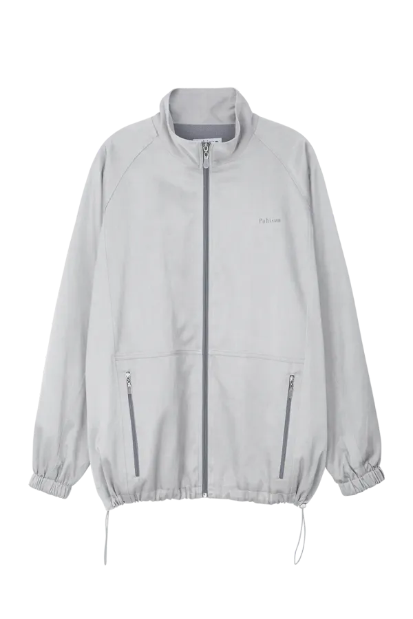 OVERSIZED GLOSSY JUMPER_LIGHT GRAY