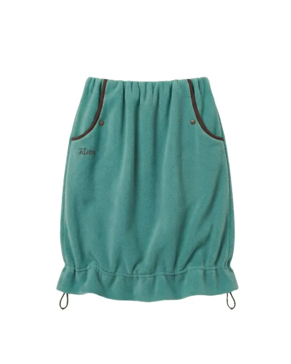 String Balloon Fleece Skirt_Ocean Green