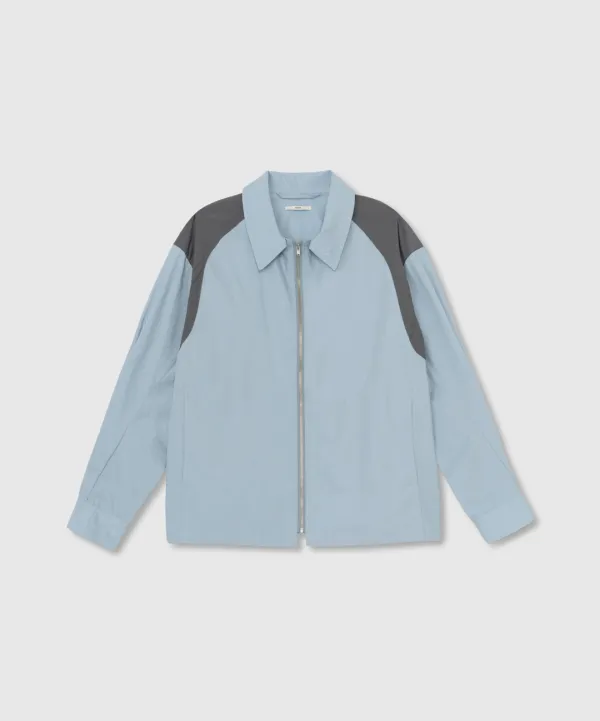 Panel shirt jacket (Light blue)
