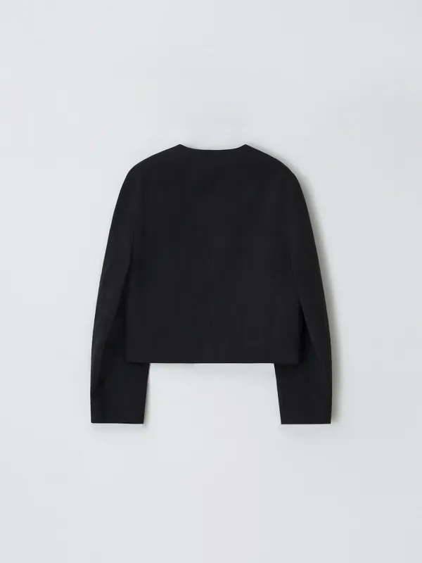 crop jacket (black)