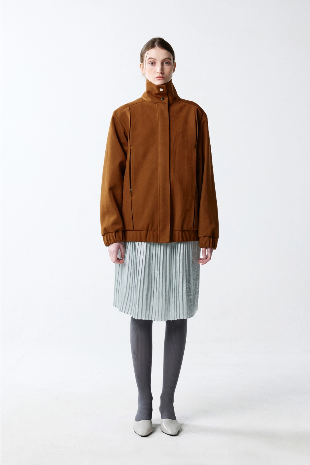 지수리 Suede jacket - Brown 상품 이미지 2