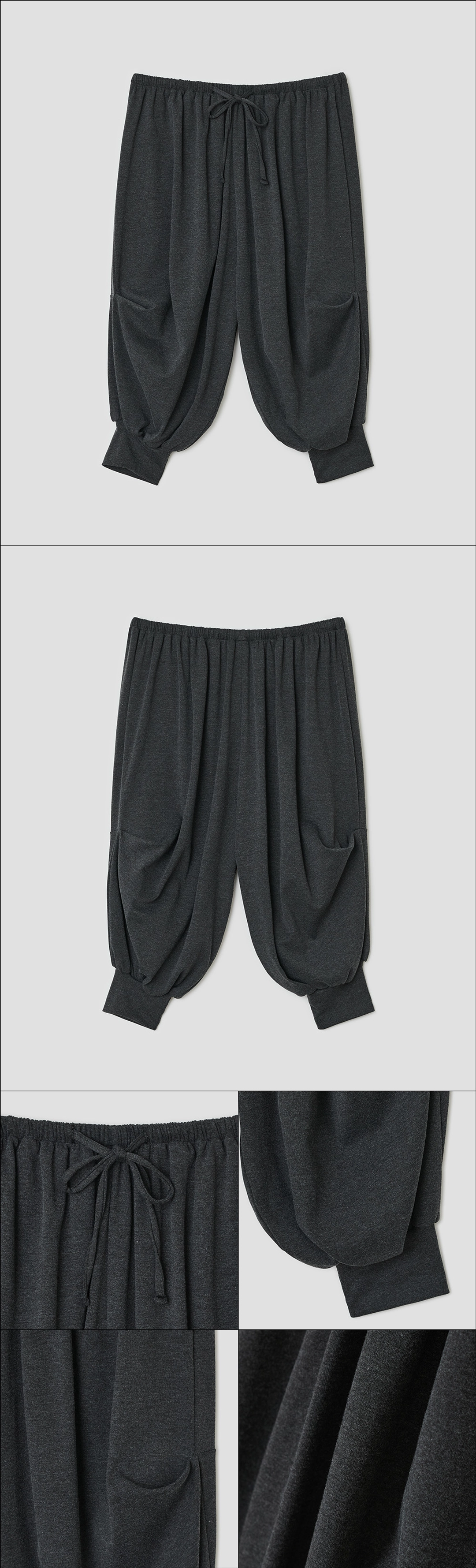 타입서비스 Gathered Balloon Pants [Charcoal] 상품 이미지 2