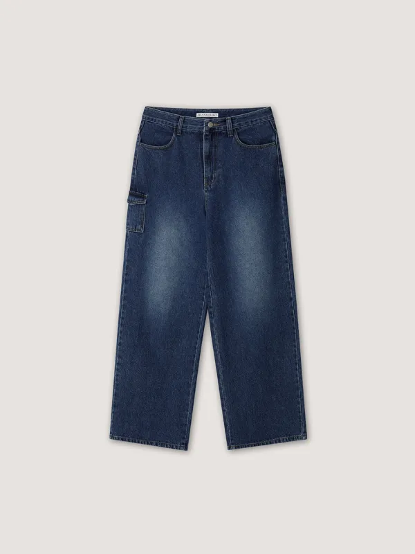Rough Pocket Denim - Deep Blue