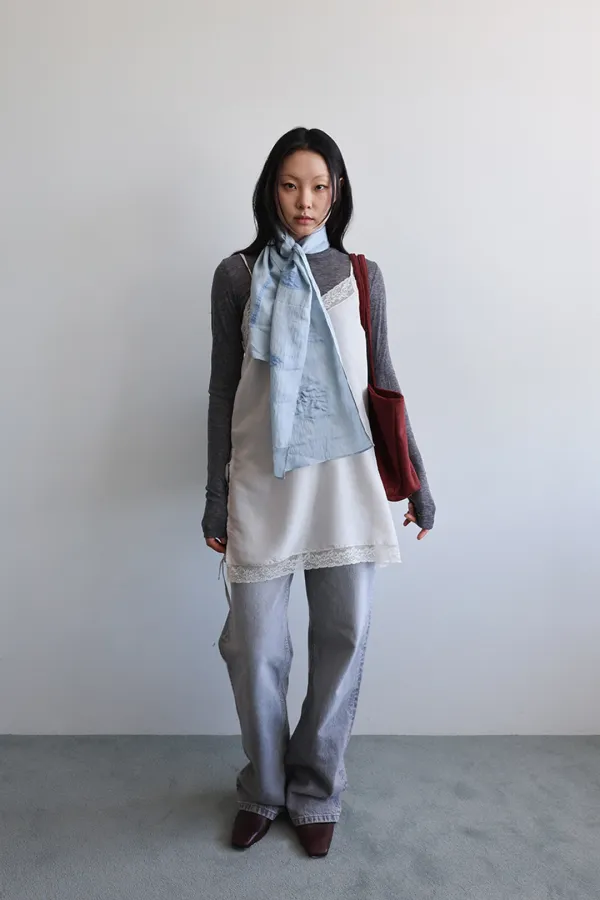 Flower scarf_blue