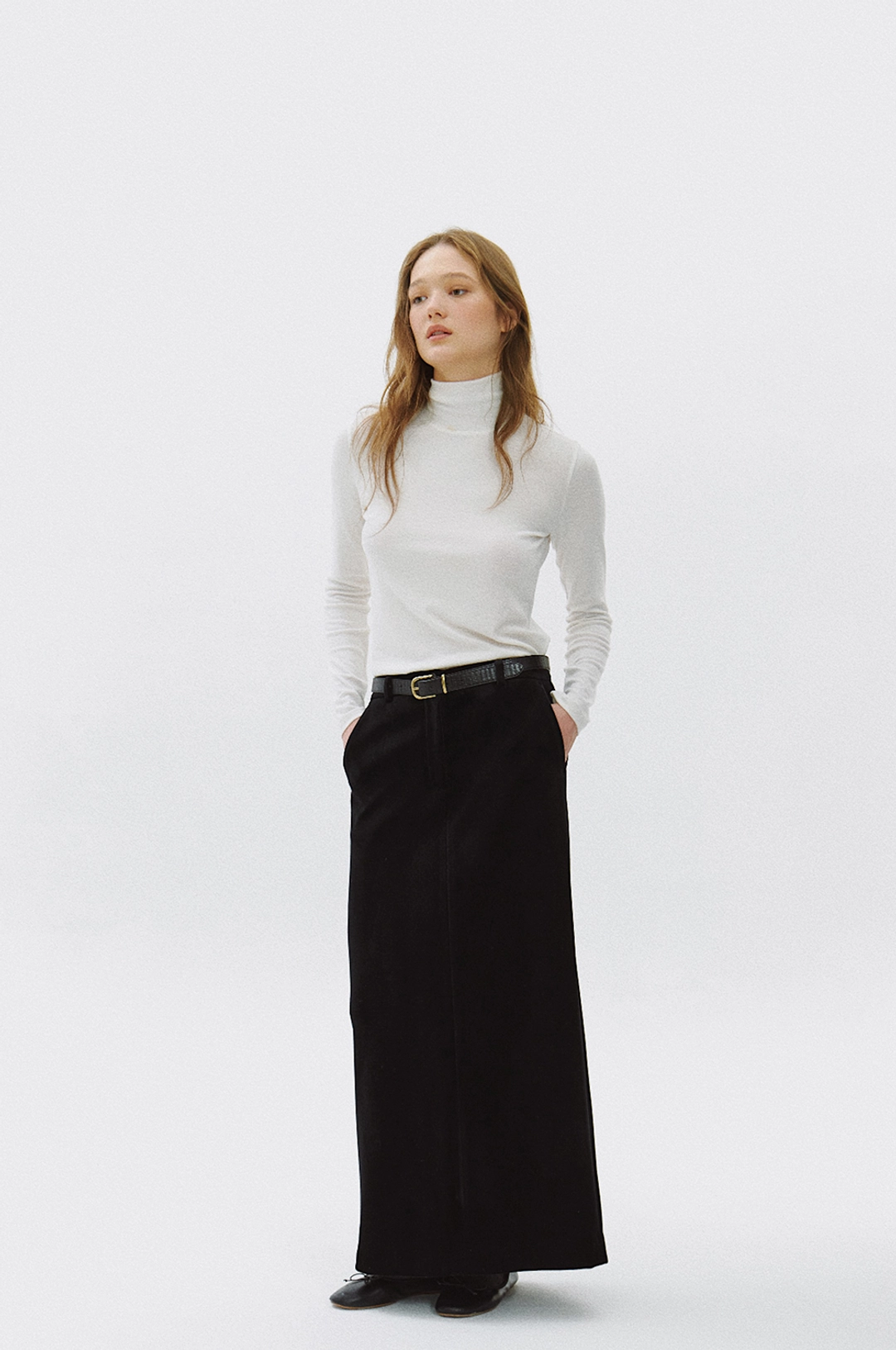 엘오61 [4TH] Velvet Maxi Skirt 상품 이미지 2