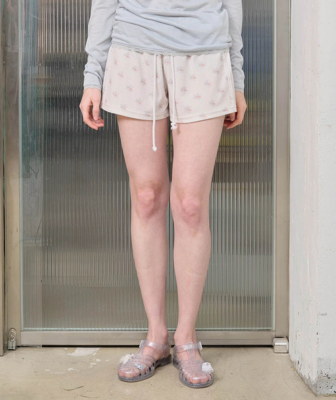 타입서비스 TXT X TSW Side Lined Shorts [Cream] 상품 이미지 2