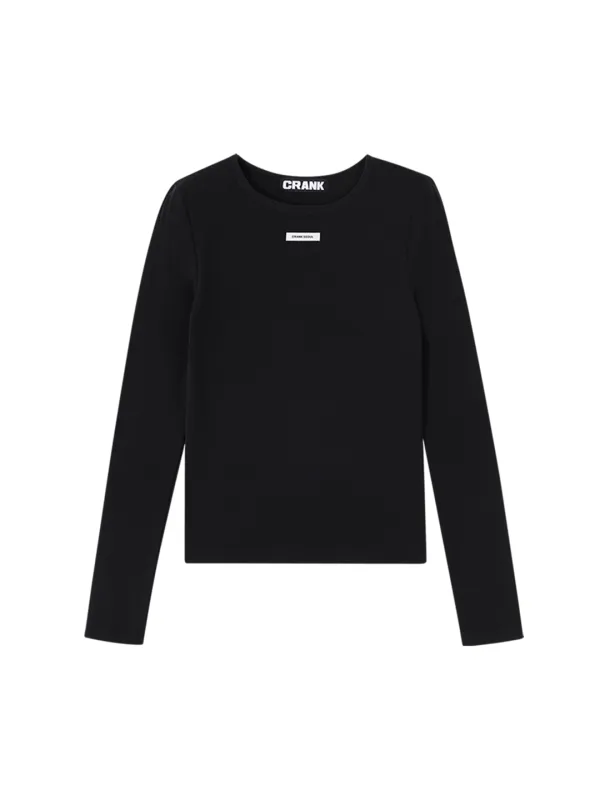 BASIC KNIT LONG SLEEVE TOP_BLACK