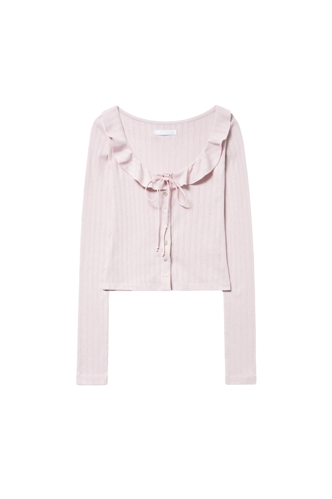Dewy Pointelle frill top