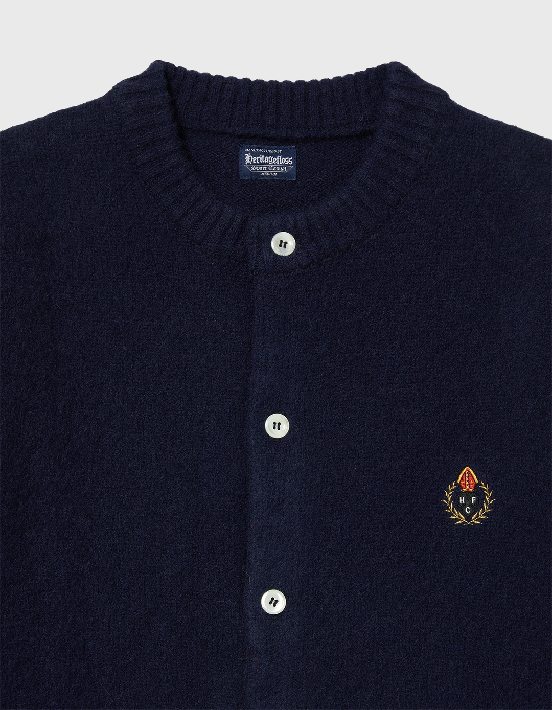 헤리티지플로스 CREST SHAGGY DOG ROUND CARDIGAN / Navy 상품 이미지 2