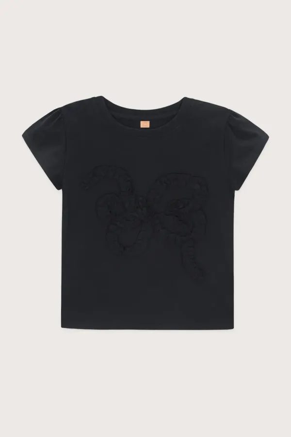 Butterfly Frill T-Shirts (Black)