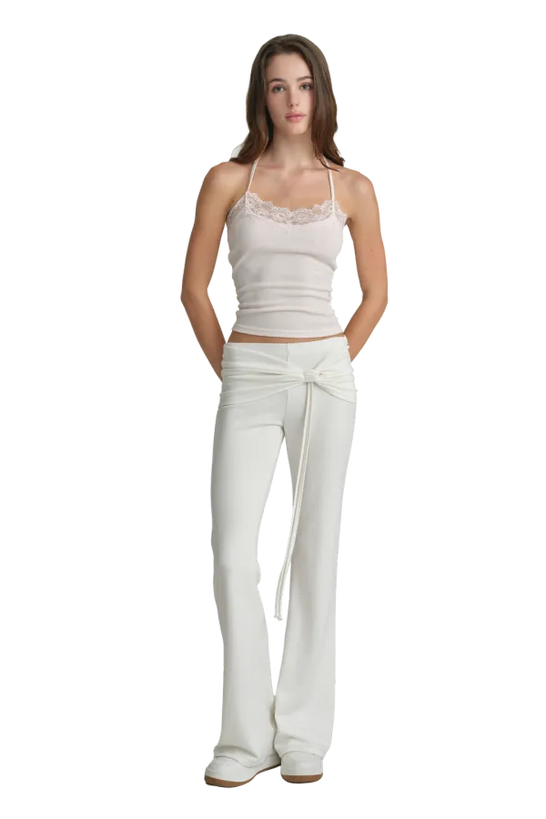 Cream donuts halter tank top, Baby Pink