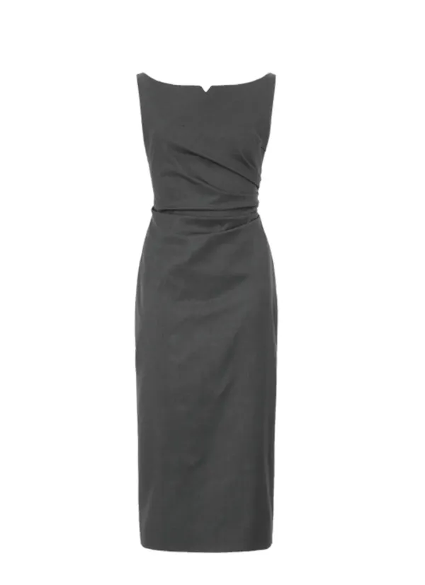 Diana Drape Sleeveless Dress(3color) [Ivory XS, M, L 6/5 예약배송]
