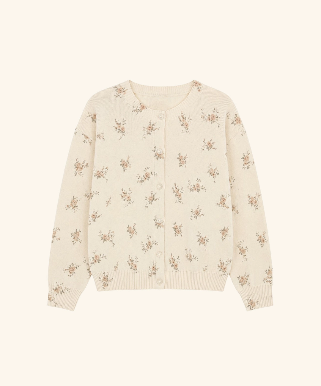레터프롬문 [10/8 순차배송] Aston Autumn Floral Cotton Cardigan (Cream) 상품 이미지 1