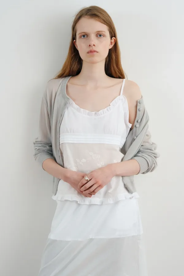 Rose Cotton Sleeveless (White)