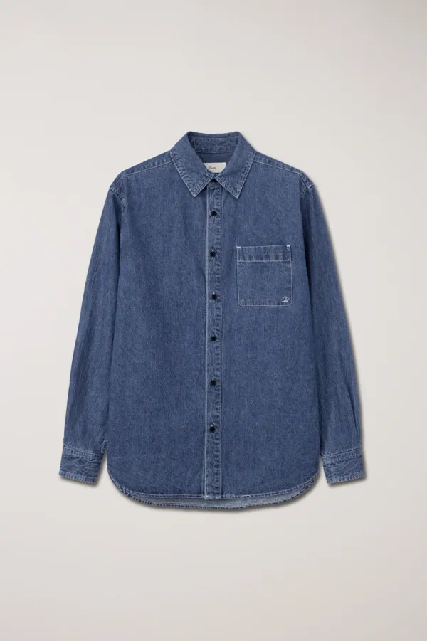 UNISEX OVERSIZED DENIM SHIRT CLASSIC BLUE_UDSH6A102B2