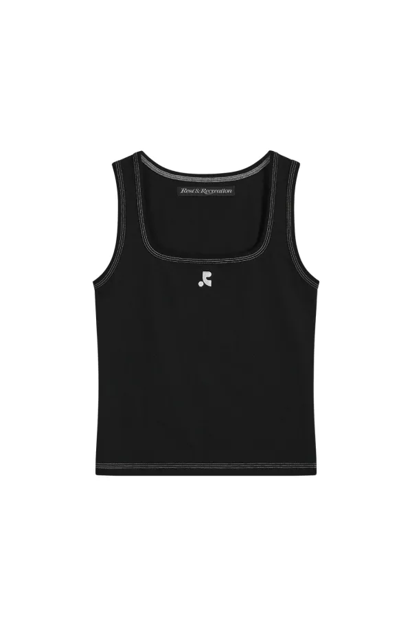 COLORATION STITCH SLEEVELESS - BLACK
