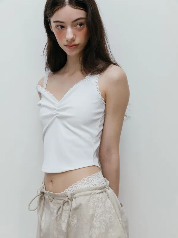 DOUBLE LACE SLEEVELESS / WHITE